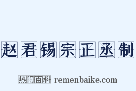 赵君锡宗正丞制是什么意思的图片